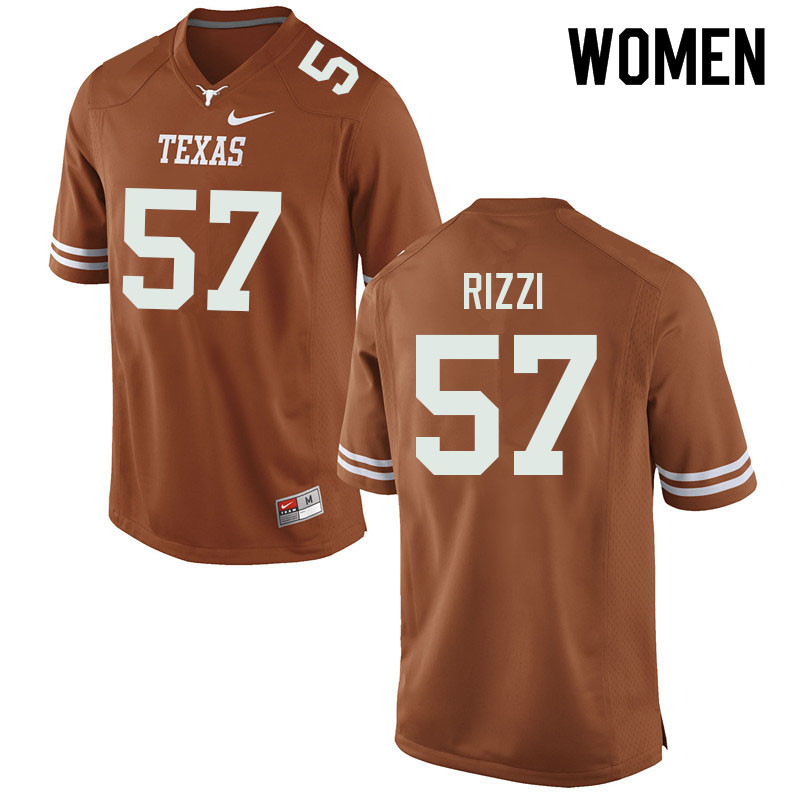Women #57 Christian Rizzi Texas Longhorns College Football Jerseys Sale-Orange